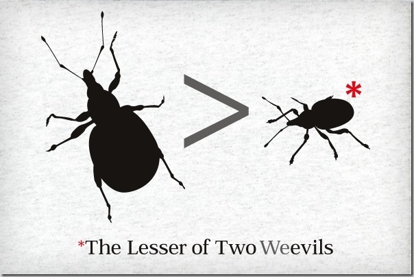 Lesser-of-Two-Weevils t-shirt