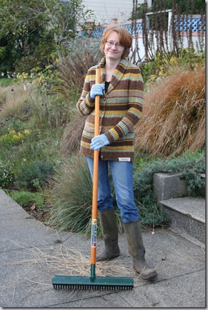 Amy with the Clarington rubber rake