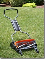 Fiskars StaySharp Max Reel Mower in Thick Grass 