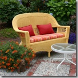 tangerine tango colored cushions for outdoor decor