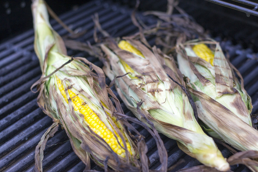 Roasted Corn with Cilantro Chili Salt